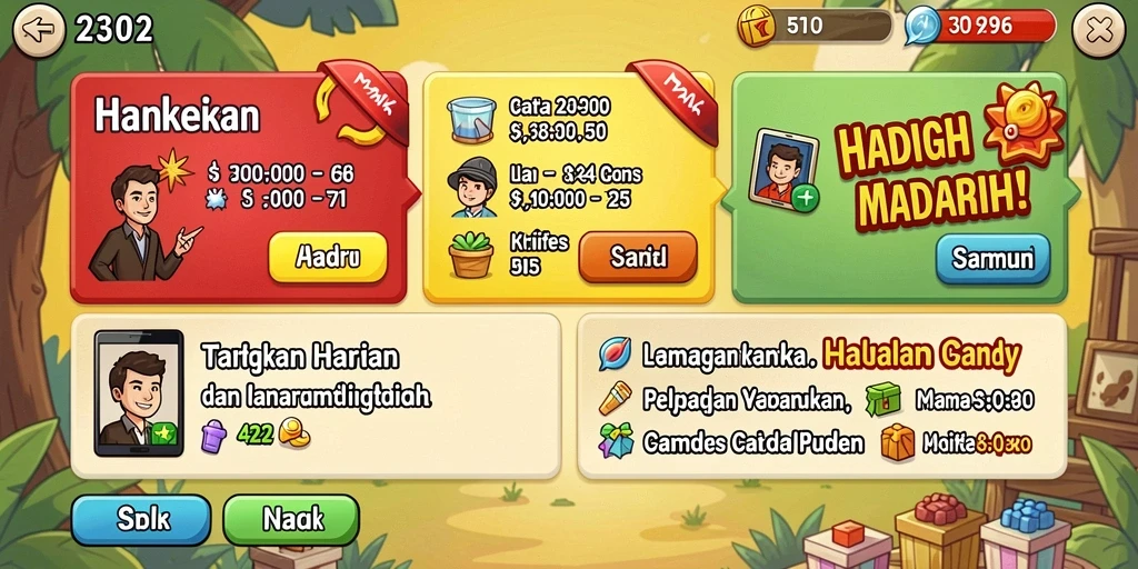 Tampilan awal yang menampilkan dunia permainan HIT9.