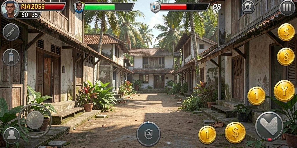 Layar utama yang menampilkan pilihan mode permainan.