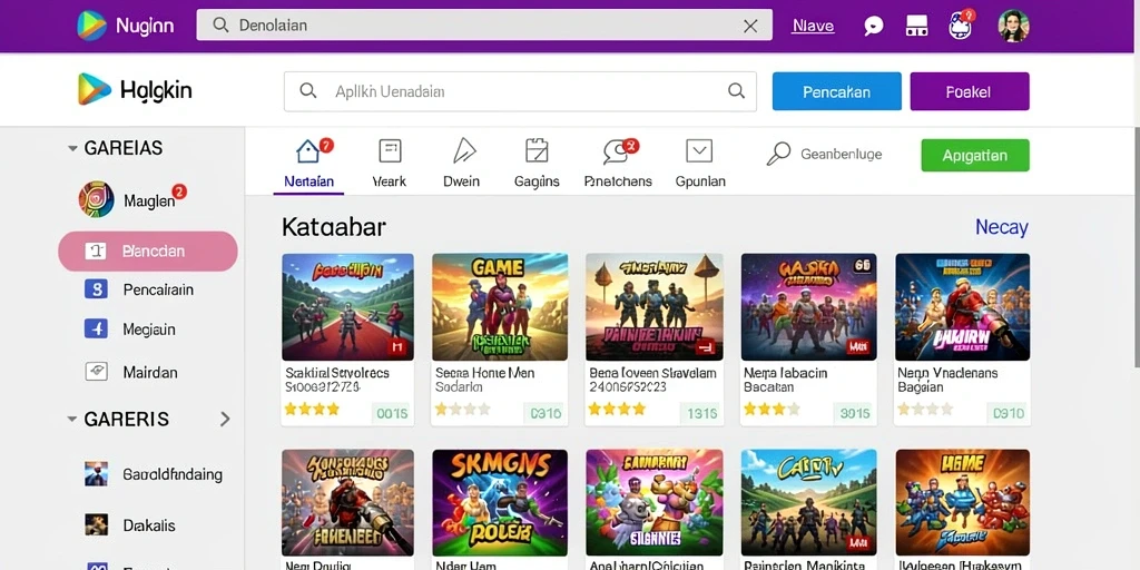 Tampilan awal permainan yang menarik.